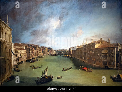 Den Canal Grande vom Palazzo Balbi Richtung Rialto von Canaletto 1722 Stockfoto