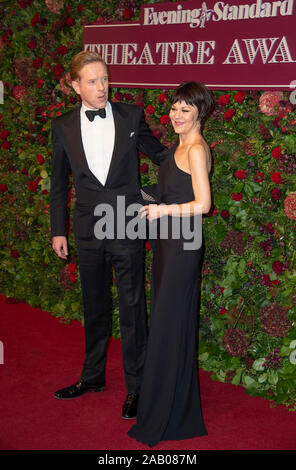 London, Großbritannien. 24 Nov, 2019. LONDON - ENGLAND 24.November: Damian Lewis und Helen McCrory besucht die 65 Evening Standard Theater Awards, London Coliseum, London, England am 24. November 2019 Credit: Gary Mitchell, GMP-Media/Alamy leben Nachrichten Stockfoto