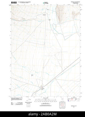 USGS TOPO Karte Nevada NV Montello 20120120 TM Wiederherstellung Stockfoto