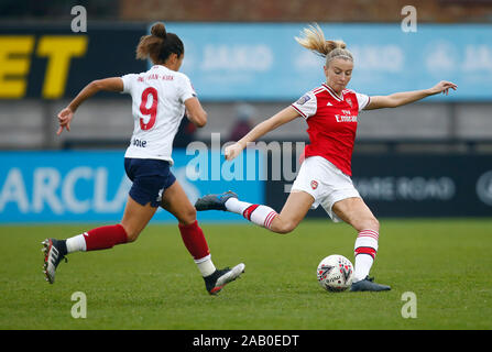 Portsmouth, England - 24. NOVEMBER: Lea Williamson von Arsenal während Super von Barclays Frauen League Spiel zwischen Arsenal und Liverpool Frauen Frauen ein Stockfoto