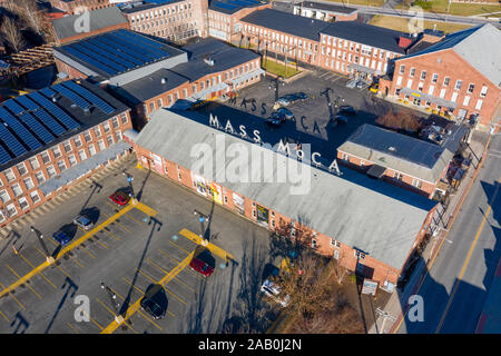 MASS MoCA, Massachusetts Museum der zeitgenössischen Kunst, North Adams, Massachusetts, USA Stockfoto