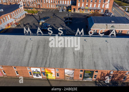 MASS MoCA, Massachusetts Museum der zeitgenössischen Kunst, North Adams, Massachusetts, USA Stockfoto