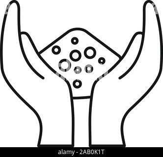 Boden Hände Symbol. Umrisse Boden Hände vektor Symbol für Web Design auf weißem Hintergrund Stock Vektor