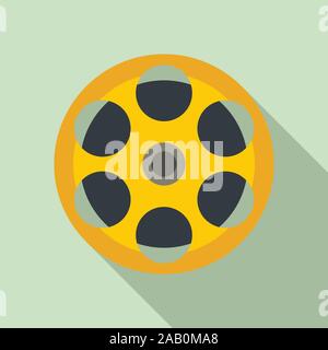 Filmrolle Symbol. Flache Darstellung der filmrolle Vektor Symbol für Web Design Stock Vektor