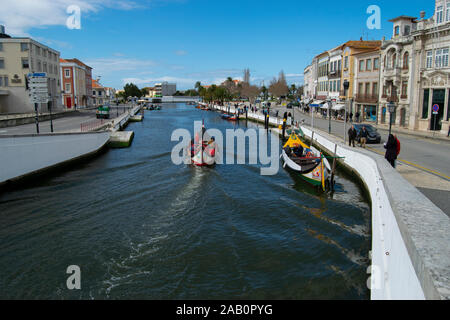 Moliceiro Kanal Boot Aveiro Portugal Stockfoto