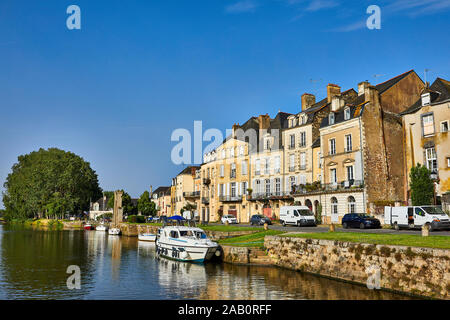 Bild von Redon, Bretagne, Frankreich, von dem Fluss Vilaine Stockfoto