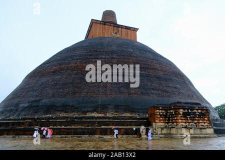 Religiöse Orte - Buddhismus Sri Lanka Abhayagiri Stupa-Abhayagiri Dagoba Stockfoto