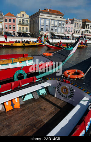 Moliceiro Kanal Boot Aveiro Portugal Stockfoto