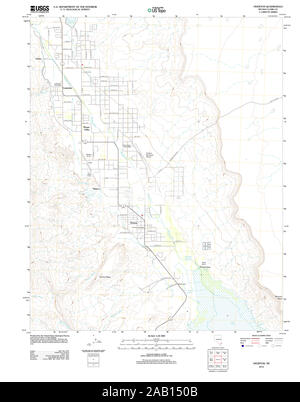 USGS TOPO Karte Nevada NV Overton 20120125 TM Wiederherstellung Stockfoto