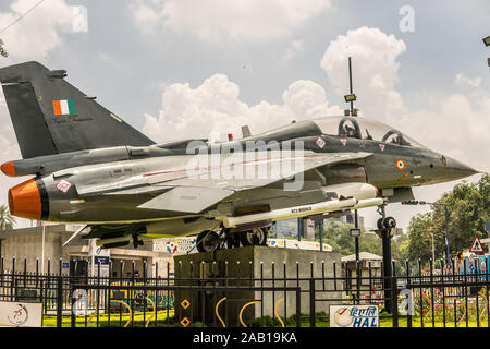 Bengaluru City, HAL Tejas light multirole Fighter durch Aeronautical Development Agency konzipiert, Hindustan Aeronautics Limited, Indian Air Force, Navy Stockfoto