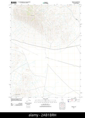 USGS TOPO Karte Nevada NV Pronto 20111222 TM Wiederherstellung Stockfoto