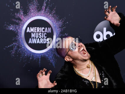 Los Angeles, USA. 24 Nov, 2019. Musiker WATT kommt für die 47. jährlichen American Music Awards, die in den Microsoft Theater in Los Angeles am Sonntag, 24. November 2019. Foto von Jim Ruymen/UPI Quelle: UPI/Alamy leben Nachrichten Stockfoto