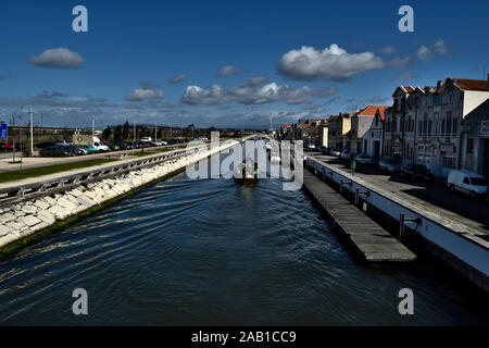 Moliceiro Kanal Boot Aveiro Portugal Stockfoto
