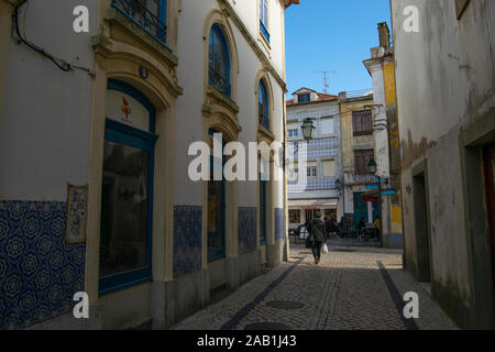 Street Scene im Zentrum von Aveiro Portugal Stockfoto