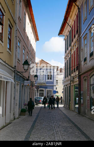 Street Scene im Zentrum von Aveiro Portugal Stockfoto