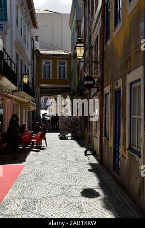 Street Scene im Zentrum von Aveiro Portugal Stockfoto