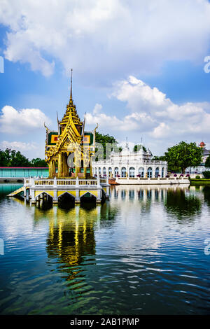 Ayutthaya, Thailand - 29.Oktober 2019: Bang Pa-In Palast, der ehemaligen Sommerresidenz der thailändische König. Stockfoto