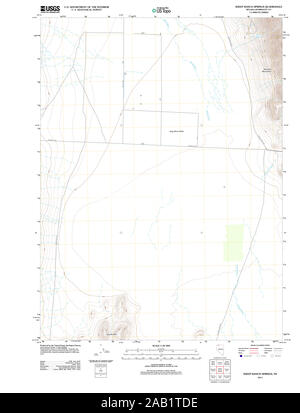 USGS TOPO Karte Nevada NV Schafranch Federn 20111227 TM Wiederherstellung Stockfoto