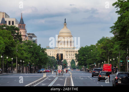 US Capitol Gebäude bei Sonnenuntergang, Washington DC, USA. Stockfoto