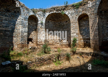 Ruinen des Theaters Bäder bei der antiken Stätte von Aphrodisias. Die meisten der ständigen Ruinen Datum, dem 2. Stockfoto