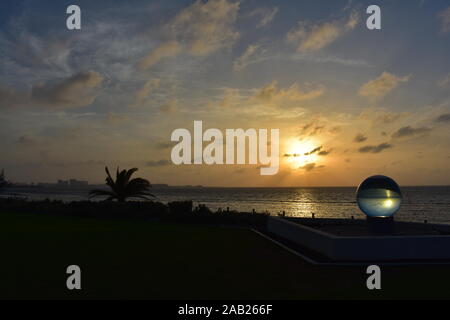 Der Horizont Glas display Champion Bay foreshore beach Geraldton Stockfoto