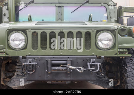 Militärische tranport Lkw, Vorderansicht Stockfoto