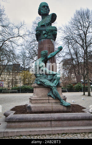 Bronzeplastik des Erfinders John Ericsson, Nybroplan, Stockholm, Schweden Stockfoto