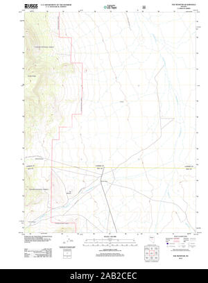 USGS TOPO Karte Nevada NV der Monitor 20120124 TM Wiederherstellung Stockfoto