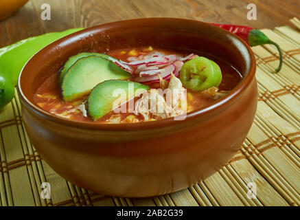 Taco Ranch Chicken Chili, mit nur 5 Zutaten in einen Bräter oder Instant pot Stockfoto