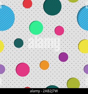 Zusammenfassung nahtlose Farbe Hintergrund mit Kreisen für packaging design, Papier drucken, einfache Hintergründe und Textur, Plakate und Banner. Stock Vektor