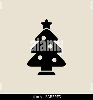 Christmas tree Symbol einfache flache Stil Weihnachten Symbol. Stock Vektor