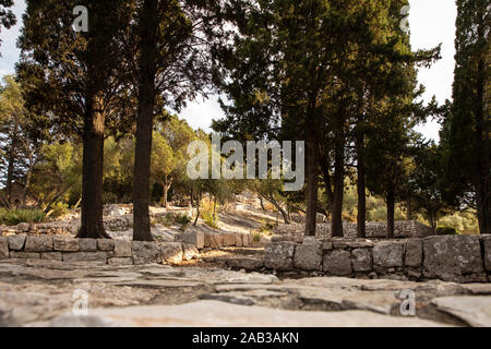 In der Umgebung der Tour zu Fuß durch die kleine Insel St. Maria aus dem 12. Jahrhundert, Benediktinerkloster auf Mljet Malo jezero, und die Nationalen Stockfoto