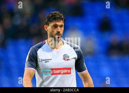 16. November 2019, Universität Bolton Stadium, Bolton, England; Sky Bet Liga 1, Bolton Wanderers v MK Dons: Jason Lowe (4) von den Bolton Wanderers Credit: Conor Molloy/News Bilder Stockfoto