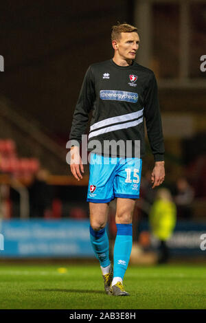 19. November 2019, Grafschaft Boden, Swindon, England; Emirates FA Cup, erste Runde Replay, Swindon Town v Cheltenham Town: William Boyle von Cheltenham Town Credit: Gareth Dalley/News Bilder Stockfoto