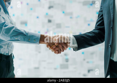 Corporate Business Partner Meeting und Händeschütteln, Vereinbarungen und Verträge Konzept Stockfoto