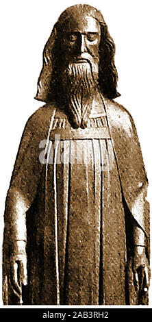 Eine frühe alt Porträt von König Eduard III. von England. 1312-1377. (auch Herr von Irland) - aus einer religiösen Statue Stockfoto