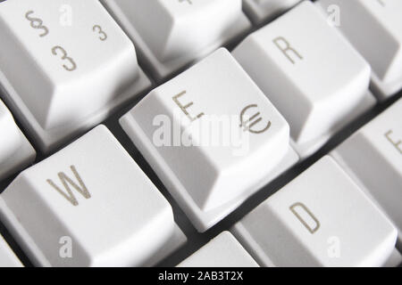 Eurozeichen in einer Tastatur Stockfoto