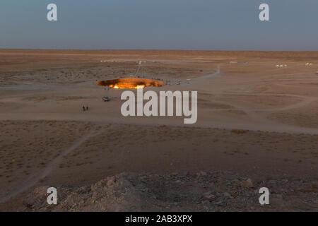 Krater darvaza Gas in Turkmenistan Stockfoto