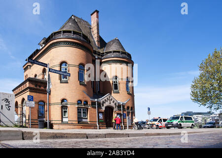 Wache der Hafenpolizei im Hamburger Hafen | Station auf den Hafen Polizei im Hamburger Hafen | Stockfoto