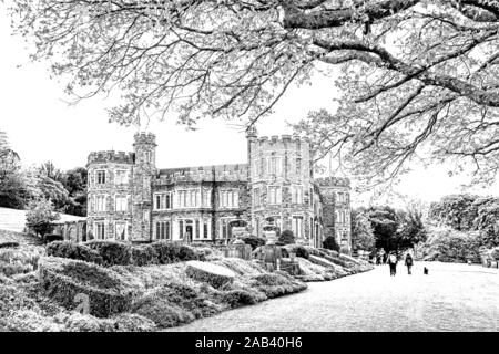 Foto Illustration: Mount Edgcumbe Park Cornwall 2019 Veranstaltungen während der Mayflower 400 Stockfoto