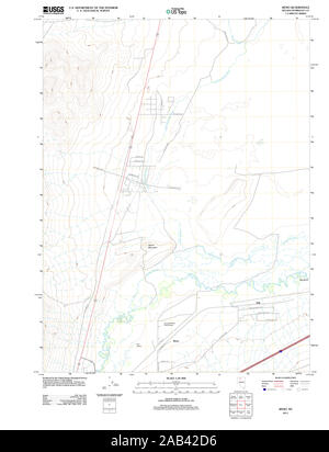 USGS TOPO Karte Nevada NV Weso 20111216 TM Wiederherstellung Stockfoto