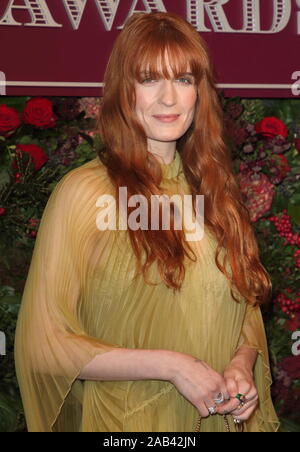 Florence Welch besucht die 65 Evening Standard Theater Awards an das London Coliseum, London. Stockfoto