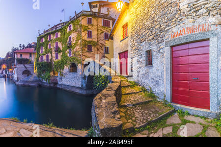 Alte Steinbrücke am Ende des Nesso Schlucht, Como, Italien Stockfoto