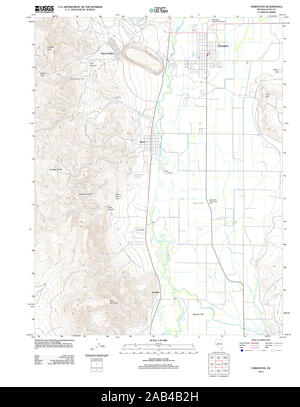 USGS TOPO Karte Nevada NV Yerington 20120124 TM Wiederherstellung Stockfoto