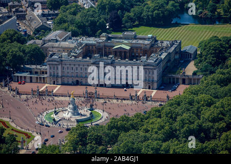 Luftaufnahme des Buckingham Palace, London, Großbritannien Stockfoto