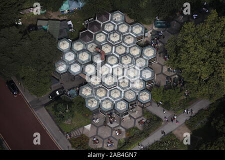 Luftaufnahme des Regent's Cafe im Regent's Park, London Stockfoto