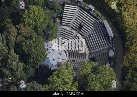 Luftaufnahme des Regents Park Open Air Theatre, London Stockfoto