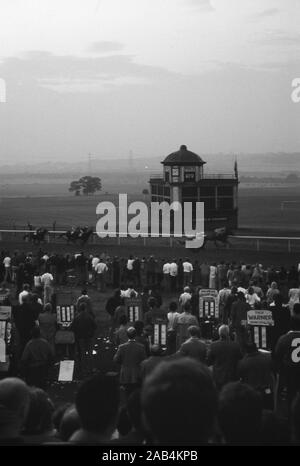 Ein Tag bei Pontefract Rennen, 1992, Bergbau Gemeinschaft zu spielen, West Yorkshire, Nordengland, Großbritannien Stockfoto