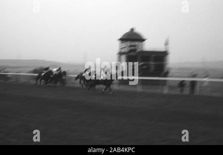 Ein Tag bei Pontefract Rennen, 1992, Bergbau Gemeinschaft zu spielen, West Yorkshire, Nordengland, Großbritannien Stockfoto