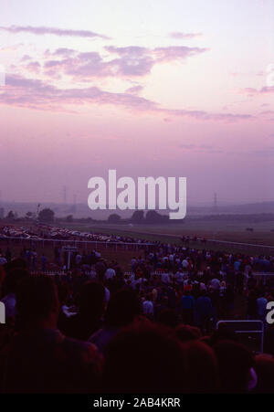 Ein Tag bei Pontefract Rennen, 1992, Bergbau Gemeinschaft zu spielen, West Yorkshire, Nordengland, Großbritannien Stockfoto